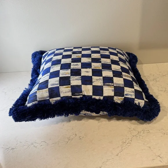 MacKenzie-Childs Indigo Villa Outdoor Throw Pillow - Picture 11 of 11